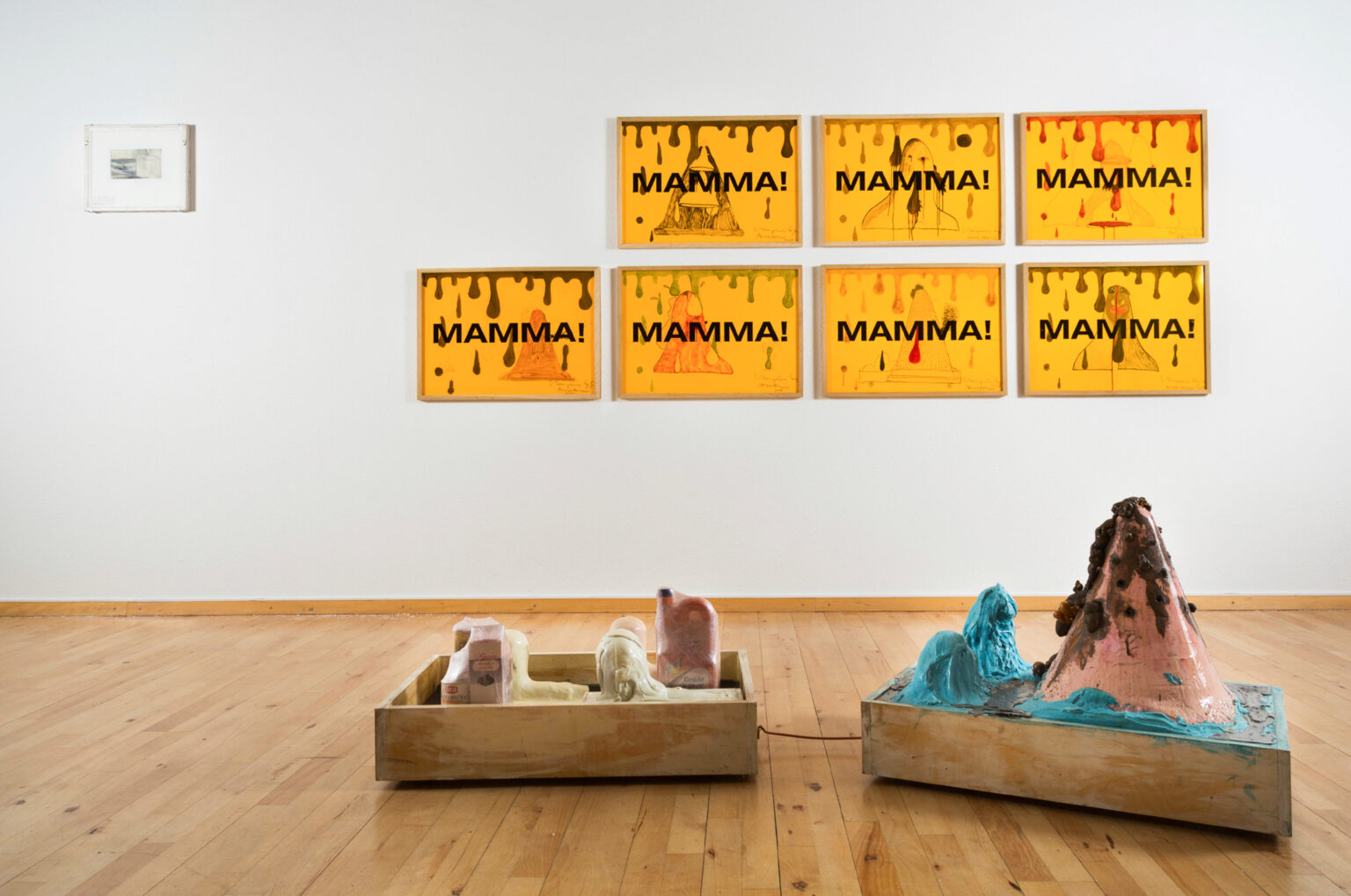 Wuthering Heights,(2004) / Clay, foam, plastic, paper, wood / Ink on paper