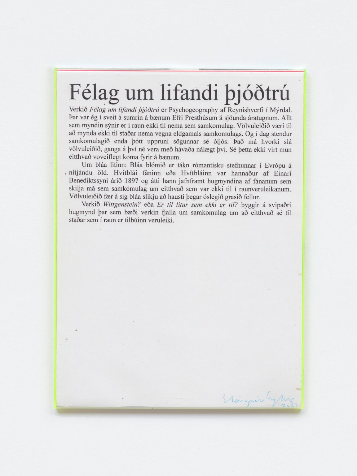 STEINGRÍMUR EYFJÖRÐ - SE0136 - original